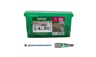 Spax Wirox C4 Terrassenschraube 4,5x60mm 1000 Stück + BIT 4531720450619