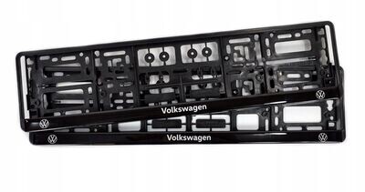 2x ORIGINAL Kennzeichenhalter für VW Volkswagen UV-Druck witterungsbeständig Set 2