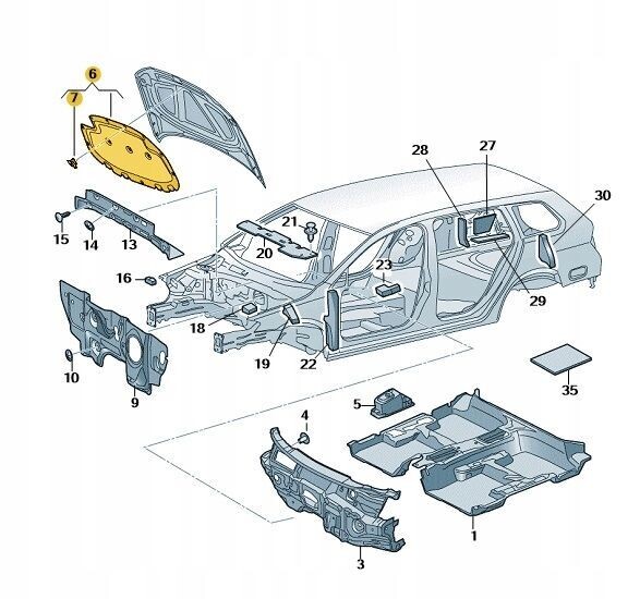 Original CUPRA LEON 5FA863831 Motorhaubenschalldämmung