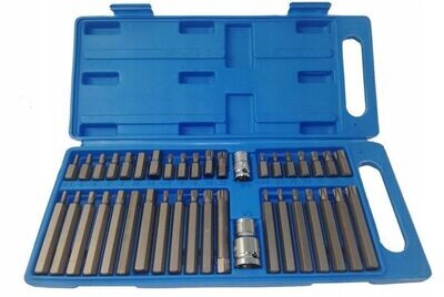 BIT SATZ MIT IMBUS TORX-SCHLÜSSELN 40 Teilig mit Adapter für Ratsche Steckschlüssel Set 2 BIT SATZ MIT IMBUS TORX-SCHLÜSSELN 40 Teilig mit Adapter für Ratsche Steckschlüssel Set 2