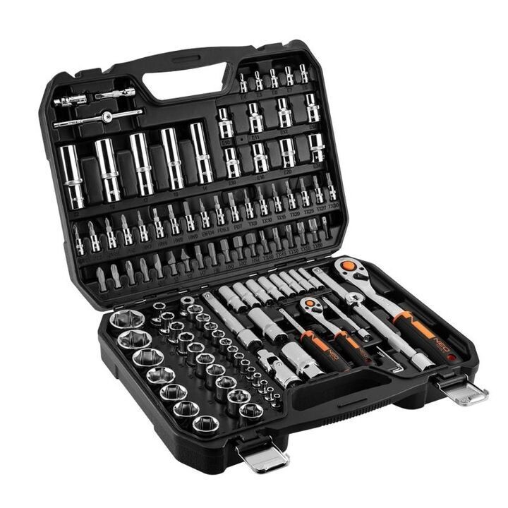 Werkstatt Steckschlüssel 1/4' 1/2' Satz 110-tlg Ratsche Werkzeugkasten Set