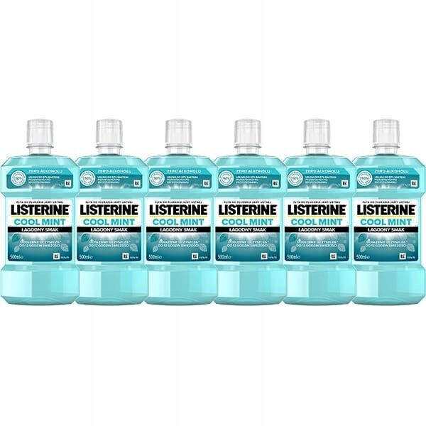 6x Listerine Cool Mint Mild 500ml