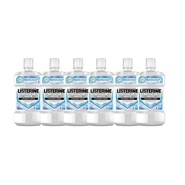 6x Listerine Advanced White Mild Taste 500ml