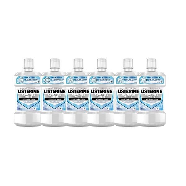 6x Listerine Advanced White Mild Taste 500ml 6x Listerine Advanced White Mild Taste 500ml
