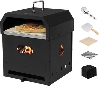 Outdoor Grill Holz BBQ Smoker Tragbarer Pizzaofen Pizzamaker Outdoor-Pizzaofen zum Backen Set 2