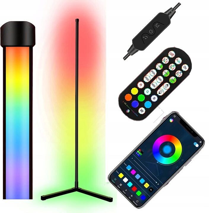 NEUHEIT STEHENDE ECKSTEHLEUCHTE LED RGB APKA FERNBEDIENUNG Ambiente Beleuchtung NEUHEIT STEHENDE ECKSTEHLEUCHTE LED RGB APKA FERNBEDIENUNG Ambiente Beleuchtung