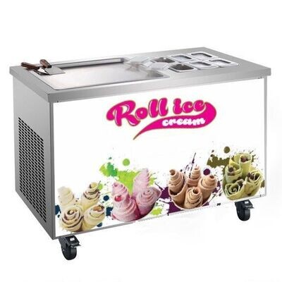 Roll Eismaschine Eisrollen Maschine Gebratenes Eis Maschine Ice Cream Rolls Thai Eis Ice Rolls
