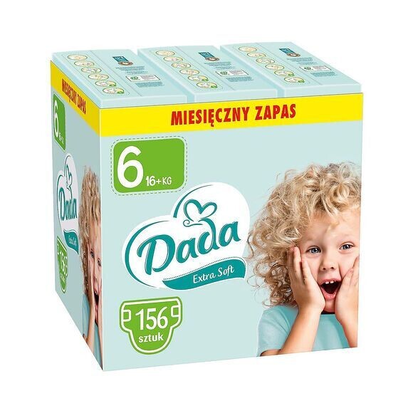Extra weiche Windeln 6 XL 156 Stück, mit Zusatz von Aloe-Extrakt ab 16kg+ Extra weiche Windeln 6 XL 156 Stück, mit Zusatz von Aloe-Extrakt ab 16kg+