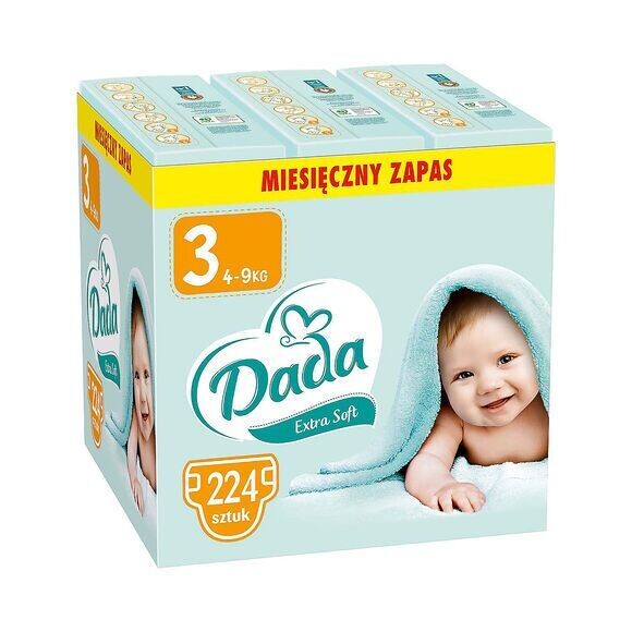 Extra Soft 3 Midi Windeln, 224 Stück, mit Zusatz von Aloe-Extrakt 4-9kg Extra Soft 3 Midi Windeln, 224 Stück, mit Zusatz von Aloe-Extrakt 4-9kg