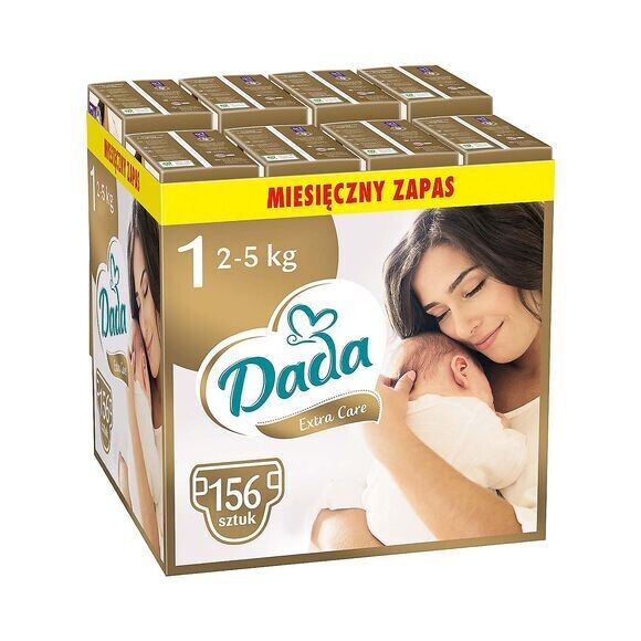 Extra Care 1 New Born Windeln 156 Stück super saugfähige Einlage 2-5kg Extra Care 1 New Born Windeln 156 Stück super saugfähige Einlage 2-5kg