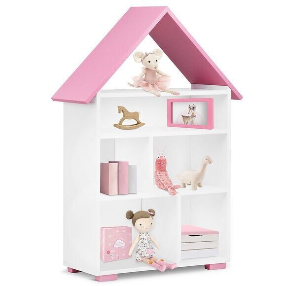 Design Kinderbücherregal 117 cm, weiß-rosa Kinderzimmer Design Kinderbücherregal 117 cm, weiß-rosa Kinderzimmer