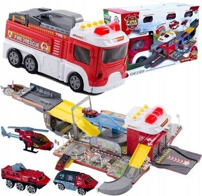Kinder Spielzeug interaktive Feuerwehrwache XXL Set