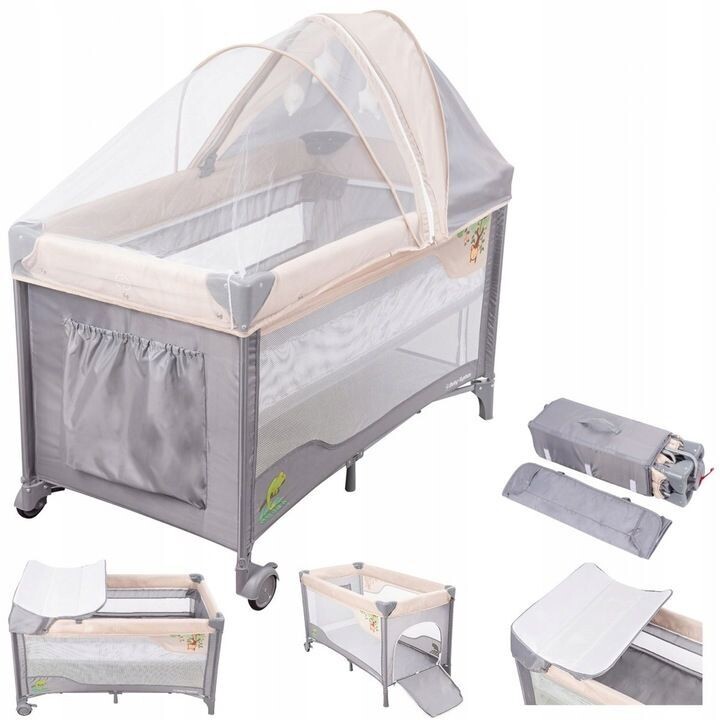 Kinder Reisebett System 68 x 128 cm Wickeltisch Moskitonetz höhenverstellbar Kinder Reisebett System 68 x 128 cm Wickeltisch Moskitonetz höhenverstellbar