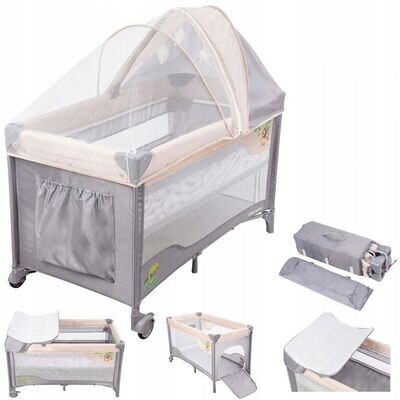 Kinder Reisebett System 68 x 128 cm Wickeltisch Moskitonetz höhenverstellbar Kinder Reisebett System 68 x 128 cm Wickeltisch Moskitonetz höhenverstellbar