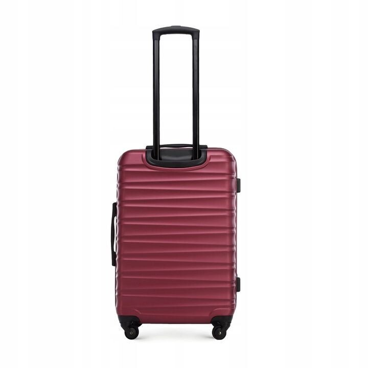 Mittelgroßer Premium Koffer Reisekoffer ABS Kunststoff 65l dunkelrot