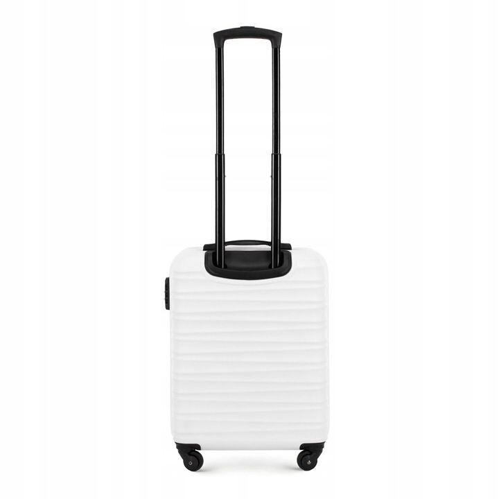 Premium Koffer Reisekoffer Kabinenkoffer mit Rippen ABS Kunststoff 34l weiss Premium Koffer Reisekoffer Kabinenkoffer mit Rippen ABS Kunststoff 34l weiss