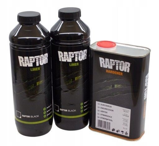 2x Original RAPTOR Lack UPOL RLB/S1 schwarz mit Härter im Set