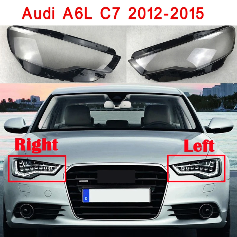 AUDI A6 C7 2012-2015 Front Scheinwerfer Objektiv Abdeckung Scheinwerferglas Lampenschirm Lampencover