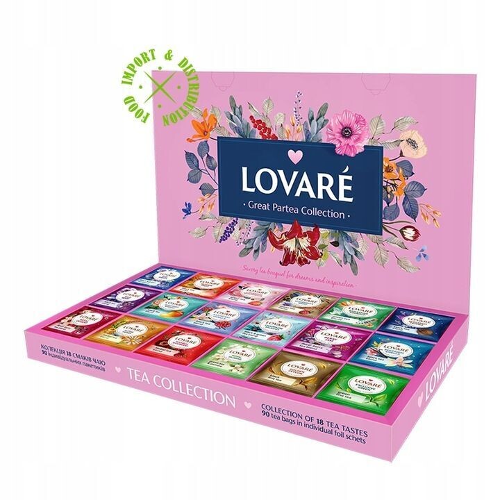 Lovare Tee Great Partea Set 18 Geschmacksrichtungen 90 Beutel Lovare Tee Great Partea Set 18 Geschmacksrichtungen 90 Beutel