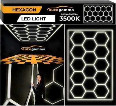 HEXAGON LED-Lampenpaneel Werkstatt Garage Haus 243x483 3500K