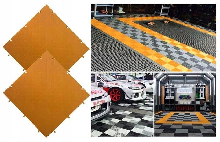Modularer Boden-Puzzle-Fliesen 40x40cm Garage Werkstattboden Werkstatt Design 2 Modularer Boden-Puzzle-Fliesen 40x40cm Garage Werkstattboden Werkstatt Design 2