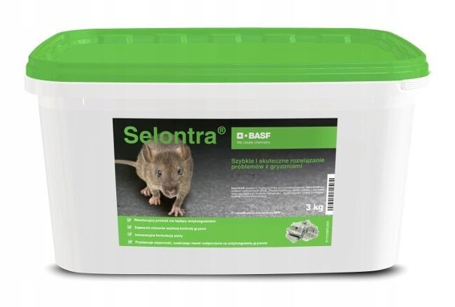 BASF Starkes SELONTRA Gift für Mäuse 3 kg BASF  Rattenköder Mäuse Ratten Köder Bekämpfung  Rattengift Hochwirksam