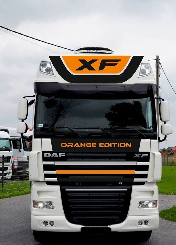 AUFKLEBER Fahrzeugbeschriftung DAF XF 105 106 EURO 5 UND EURO 6  ORANGE EDITION