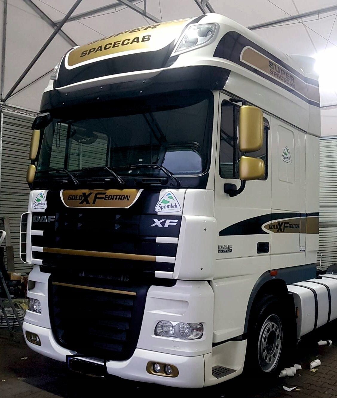 AUFKLEBER Fahrzeugbeschriftung DAF XF 105 95 GOLD EDITION