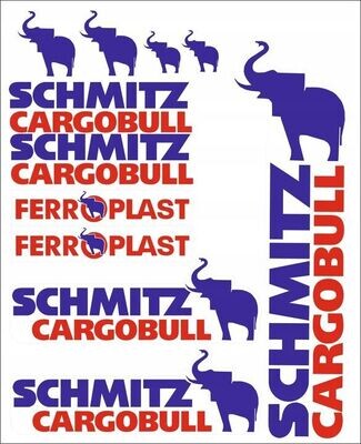 Schmitz Cargobull AUFKLEBER FERRORPLAST ANHÄNGER Kühlanhänger TIR MAN IVECO DAF Actros MAN Mercedes