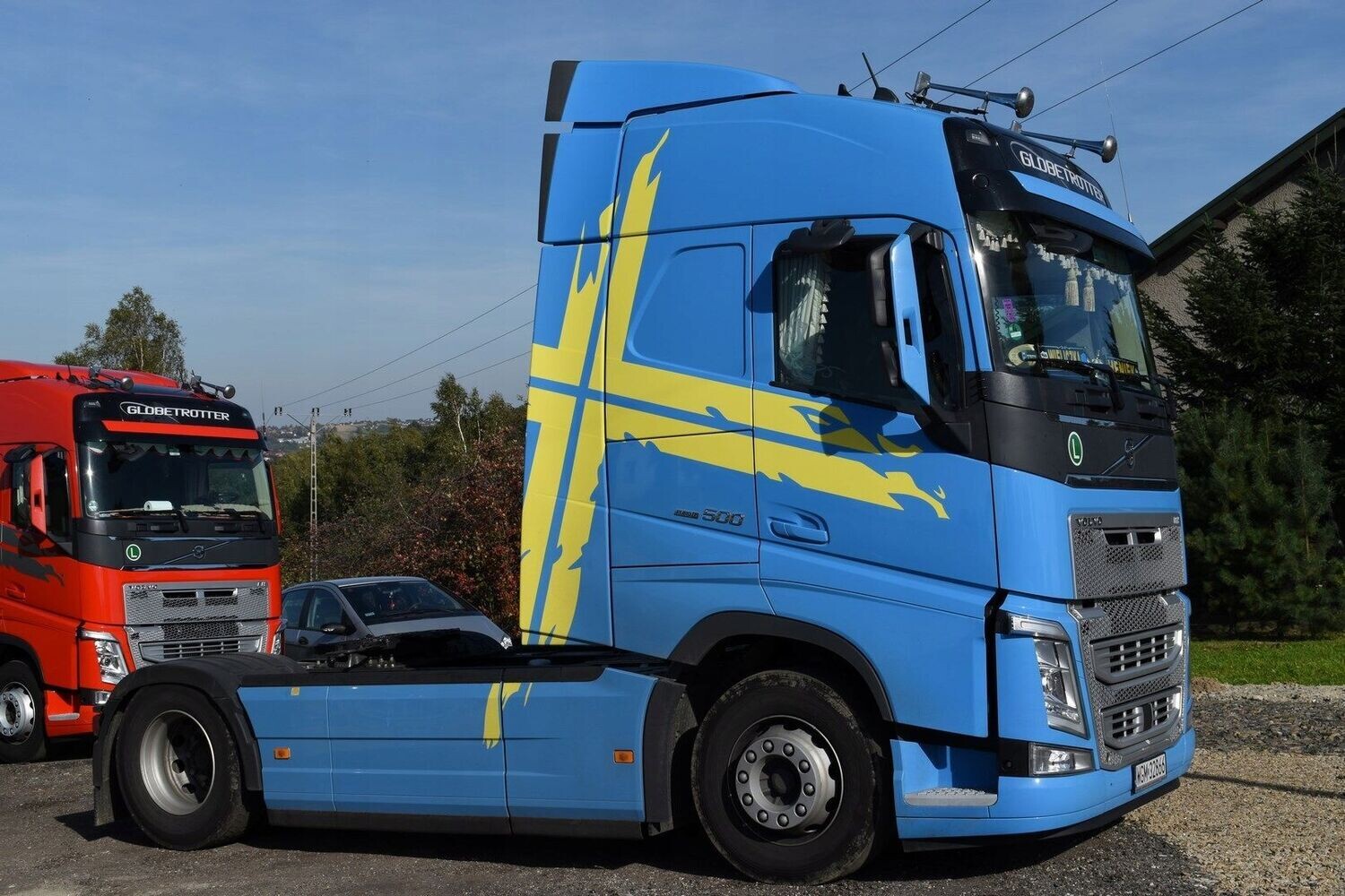 AUFKLEBER Fahrzeugbeschriftung VOLVO FH 12 13 16 KREUZ Set 3