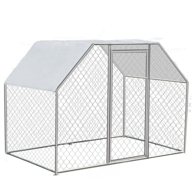 Hühnerstall Außengehege Kleintierstall aus verzinktem Stahl Outdoor Geflügelstall für Hühnerkäfig Kleintiere Vogelkäfig Haustierkäfig (2,9 x 1,98 x 1,82 m) Hühnerstall Außengehege Kleintierstall aus verzinktem Stahl Outdoor Geflügelstall für Hühnerkäfig Kleintiere Vogelkäfig Haustierkäfig (2,9 x 1,98 x 1,82 m)