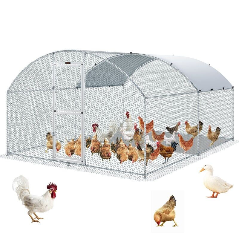 Hühnerstall, 4 x 3 x 2 m Hühnerhaus Freilaufgehege mit Sonnenschutzdach PE-Plane, Stahl Kleintierstall Hühnerhaus Dach Geflügelstall Hühnerkäfig für Hühner, Enten, Gänse, Kaninchen usw. Hühnerstall, 4 x 3 x 2 m Hühnerhaus Freilaufgehege mit Sonnenschutzdach PE-Plane, Stahl Kleintierstall Hühnerhaus Dach Geflügelstall Hühnerkäfig für Hühner, Enten, Gänse, Kaninchen usw.