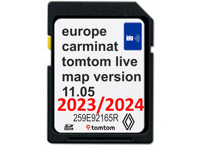 KARTE RENAULT TOMTOM CARMINAT LIVE 11.05 2023/2024 mit Radarkameras in ganz Europa
