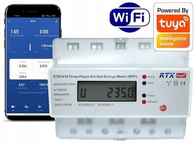SmartHome 3-Phasen-Energiezähler bis 80A TUYA WiFi