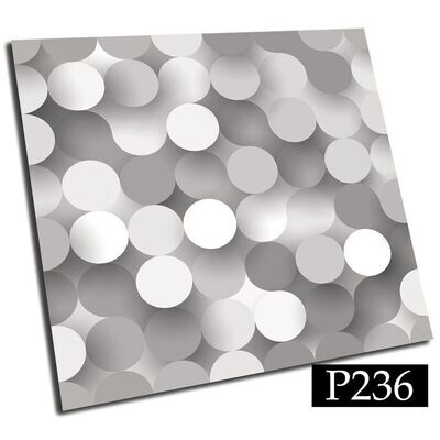 9x Selbstklebende PVC-Fliesen, 30x30 cm, schwarze und weiße Kreise