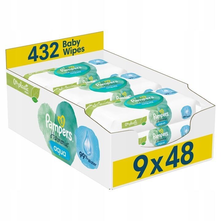 Pampers Harmonie Aqua Feuchttücher 9 x 48 Stk. Pampers Harmonie Aqua Feuchttücher 9 x 48 Stk.