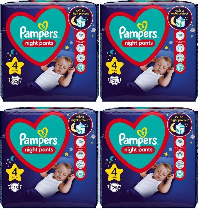 Pampers Night Windeln Größe 4 100 Stk. 9-15kg Pampers Night Windeln Größe 4 100 Stk. 9-15kg