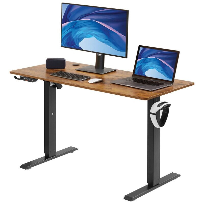Schreibtisch Höhenverstellbar Elektrisch, 140 x 70 cm Stehschreibtisch, 0,72-1,1 m Einstellbar Memory-Steuerung, Großer Computertisch 82 kg Belastbar Braun Bürotisch PC Tisch Sitz- & Stehpult Schreibtisch Höhenverstellbar Elektrisch, 140 x 70 cm Stehschreibtisch, 0,72-1,1 m Einstellbar Memory-Steuerung, Großer Computertisch 82 kg Belastbar Braun Bürotisch PC Tisch Sitz- & Stehpult