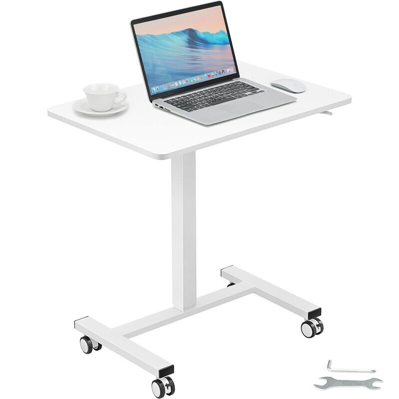 Laptoptisch Höhenverstellbar 713–1118 mm Notebooktisch Projektionstisch, Weiß Laptoptisch Rollbar 690 x 480 mm Mobiler Schreibtisch Pflegetisch Computerschreibtisch Workstation für Zuhause, Büro Laptoptisch Höhenverstellbar 713–1118 mm Notebooktisch Projektionstisch, Weiß Laptoptisch Rollbar 690 x 480 mm Mobiler Schreibtisch Pflegetisch Computerschreibtisch Workstation für Zuhause, Büro