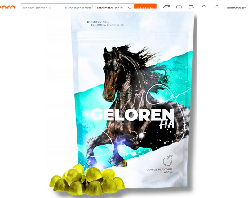 Geloren Horse HA Apfel für Pferde Kollagengelees 1 x (60 Stk., 450 g) Geloren Horse HA Apfel für Pferde Kollagengelees 1 x (60 Stk., 450 g)