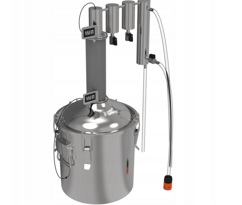 Destille Destillatwasserkessel für Wein Bier Weindestillation Liköre Modularer Brenner aus Edelstahl INOX 18L Munin Convex Destille Destillatwasserkessel für Wein Bier Weindestillation Liköre Modularer Brenner aus Edelstahl INOX 18L Munin Convex