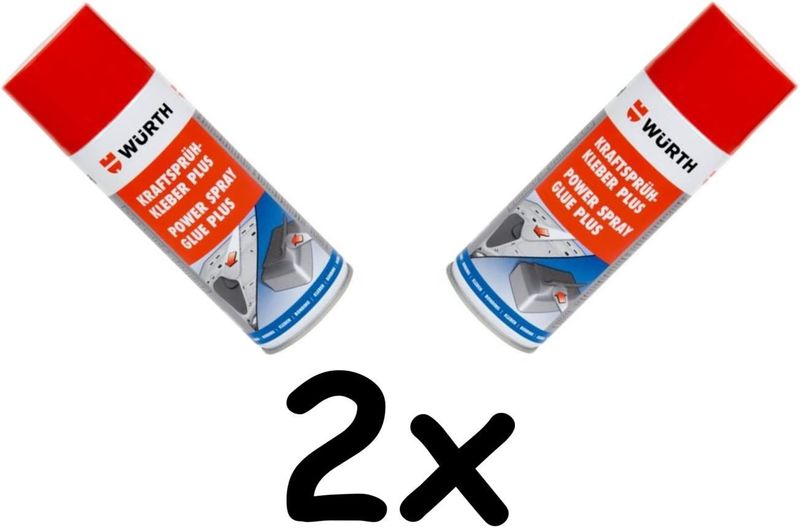 Würth Kraftsprühkleber Plus 400 ml Schwammscheibe Reibebrett Kleber Sprühkleber 2 Stück Würth Kraftsprühkleber Plus 400 ml Schwammscheibe Reibebrett Kleber Sprühkleber 2 Stück