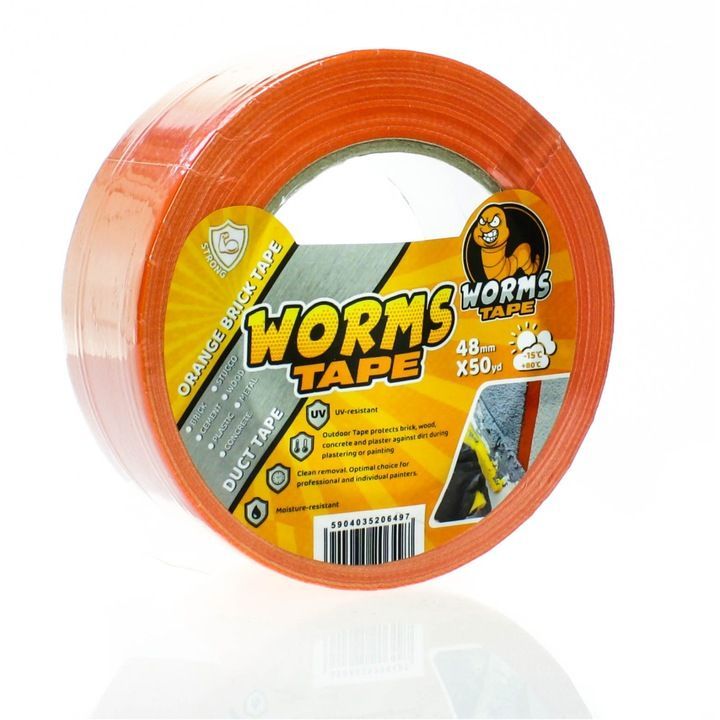 Premium WORMS TAPE Malerband Putzband Orange 48mm x 50m