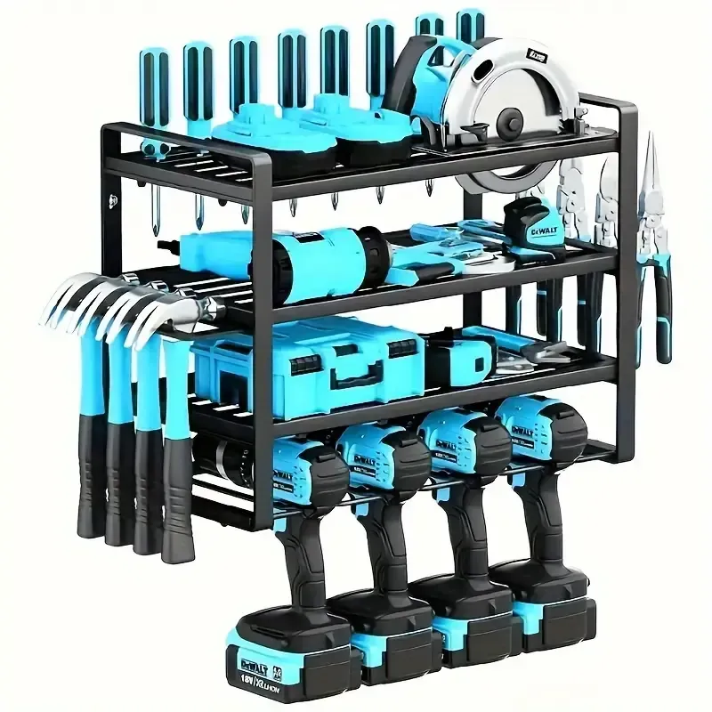 Werkstatt Garage Werkstattregal Heavy-Duty 4-Tier Metal Power Tool Organizer