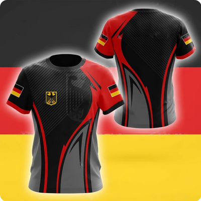 Germany Deutschland Flagge 3D-Druck T-Shirts Fussball EM Design 3 Germany Deutschland Flagge 3D-Druck T-Shirts Fussball EM Design 3