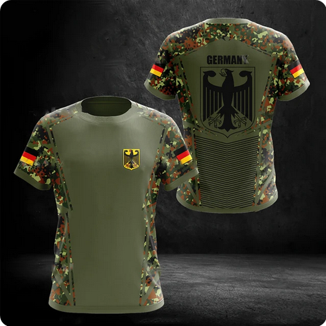 Germany Deutschland Flagge 3D-Druck T-Shirts Fussball EM Design 5