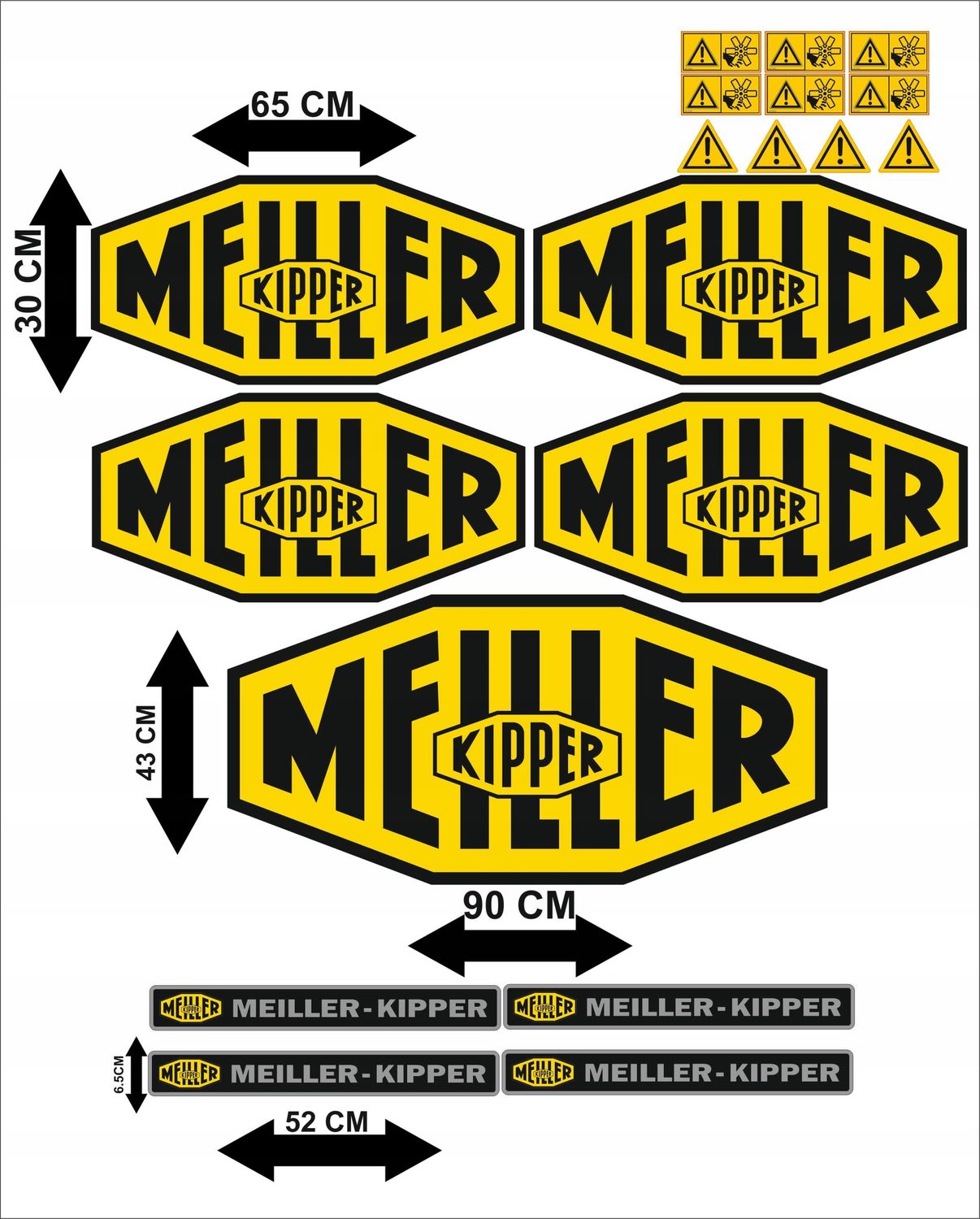 MEILLER Kipper AUFKLEBER ANHÄNGER IR MAN IVECO DAF Actros MAN Mercedes
