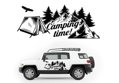 Aufkleber für Wohnmobil, Wohnwagen, Auto - Berge (120x50 cm) Design 2 Aufkleber für Wohnmobil, Wohnwagen, Auto - Berge (120x50 cm) Design 2