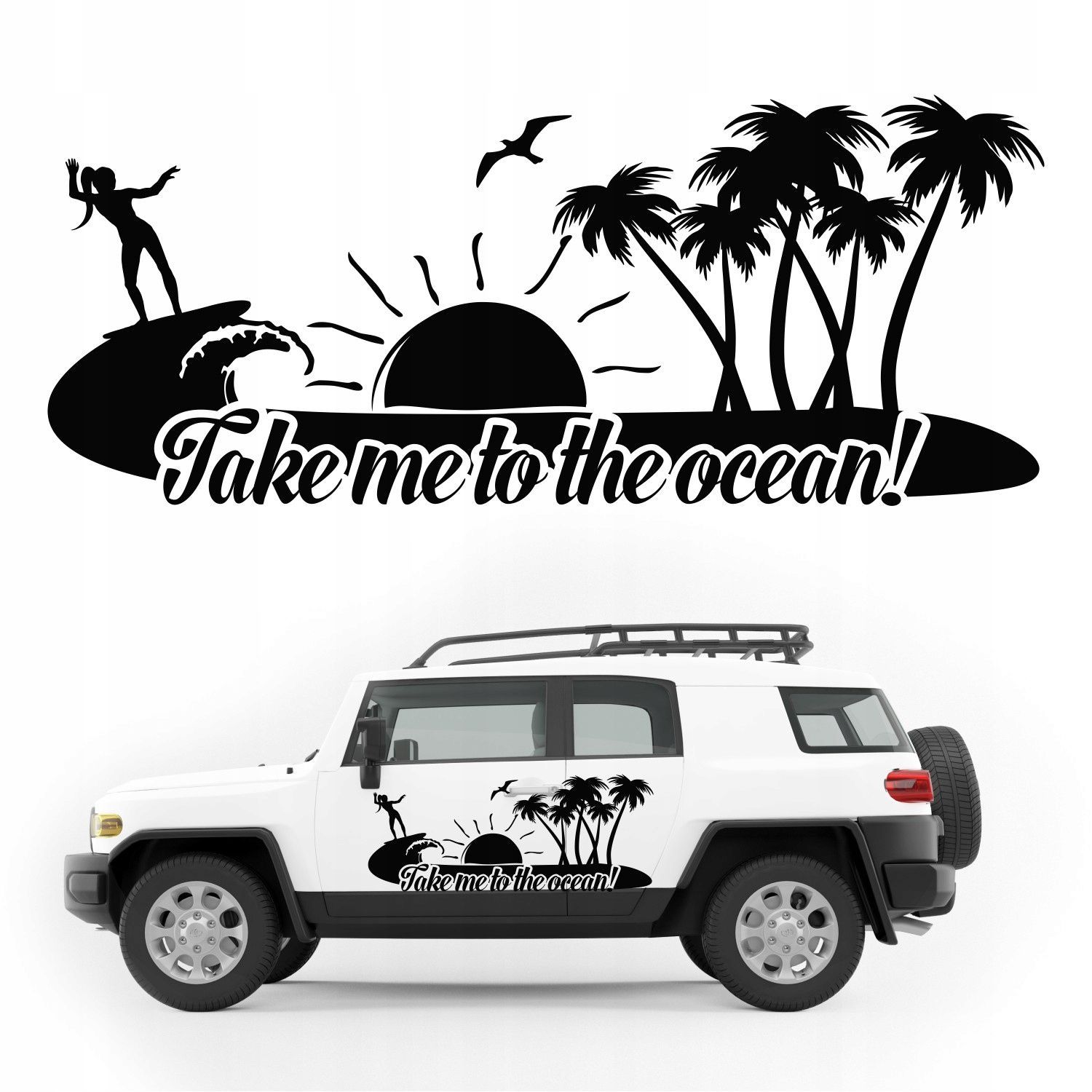 Aufkleber für Wohnmobil, Wohnwagen, Auto - Berge (120x50 cm) Design 7