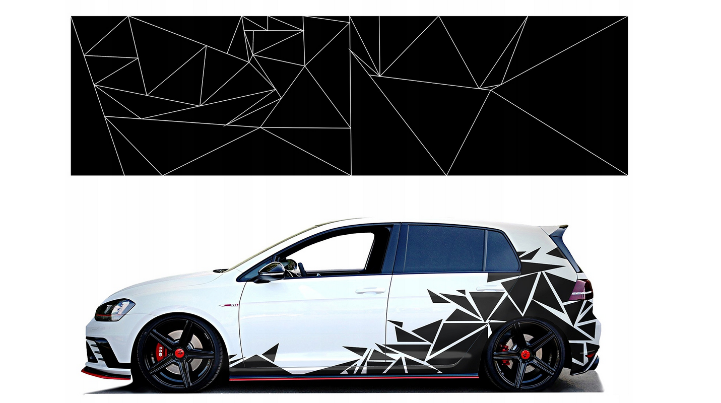 Aufkleber für Auto - Camo Camouflage Dreiecke (42 Stück)